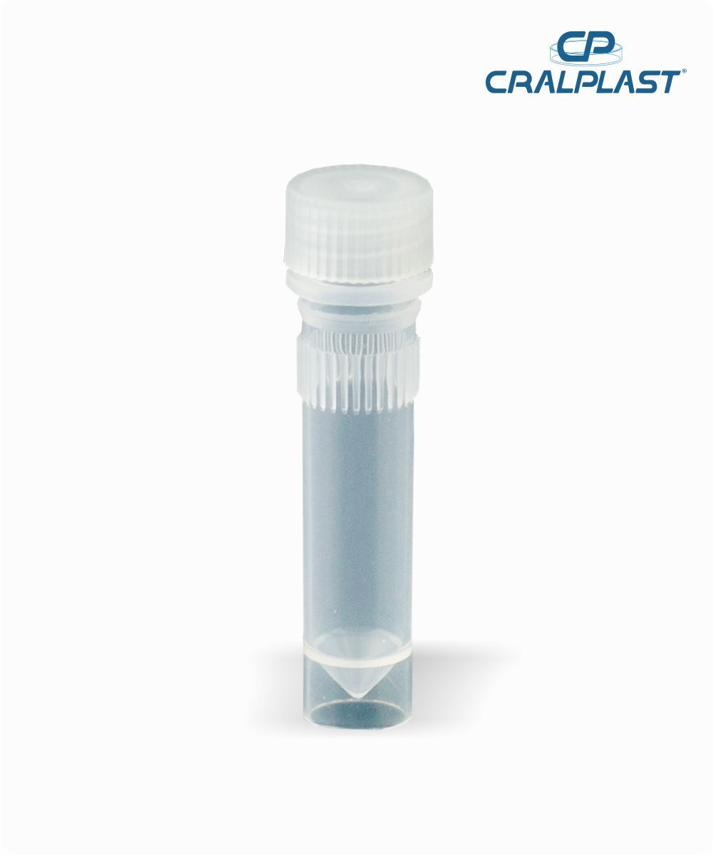 Tubo para congelamento 12mm x 48mm não graduado 0,5mL